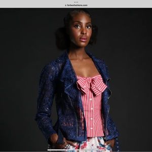 IN EARNEST, BYRON LARS,  Azure Motorcycle Jacket